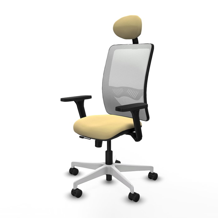 PIQUERAS Y CRESPO Silla de oficina Zulema con mecanismo Sincro/Traslack, Crema y Blanco PIQUERAS Y CRESPO Silla de oficina Zulema con mecanismo Sincro/Traslack, Crema y Blanco