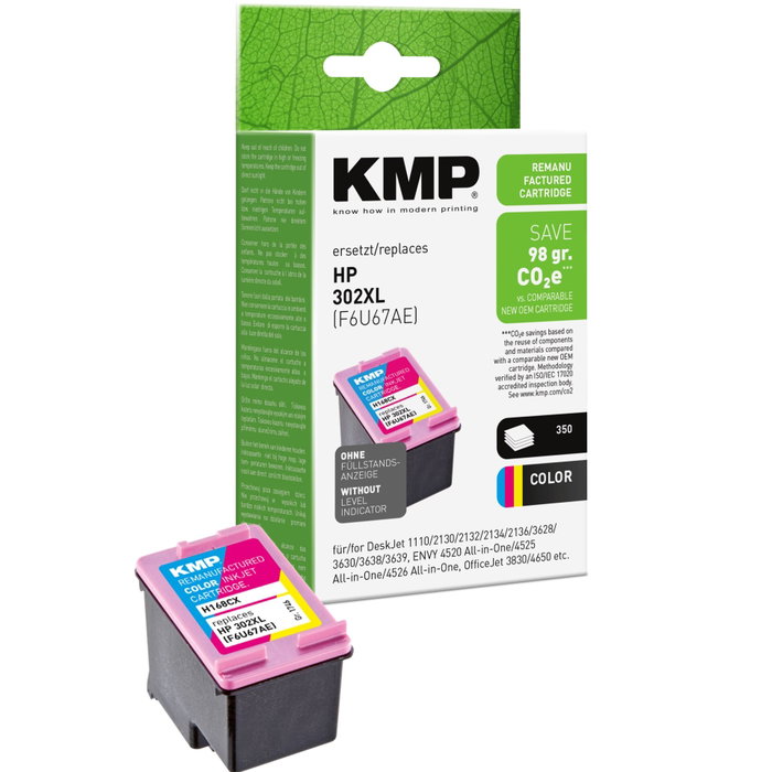 KMP H168CX Cartucho de tinta de color compatible con HP F6U67AE KMP H168CX Cartucho de tinta de color compatible con HP F6U67AE