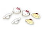 The Carat Shop Juego de Pendientes de Botón Hello Kitty, Cinnamoroll y Pompompurin