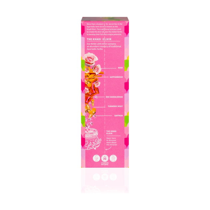 Khadi Aceite Elixir Ayurveda Rosa Regenerante 100ml Khadi Aceite Elixir Ayurveda Rosa Regenerante 100ml
