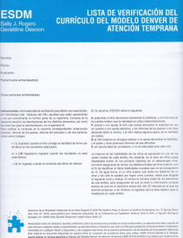 AUTISMO AVILA, Lista de verificación del Currículo del Modelo Denver de Atención Temprana - Sally J Rogers