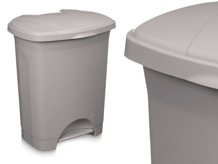 Arte Regal Papelera Pedal Plástico 30L Gris 39x47x32cm (Set de 4)