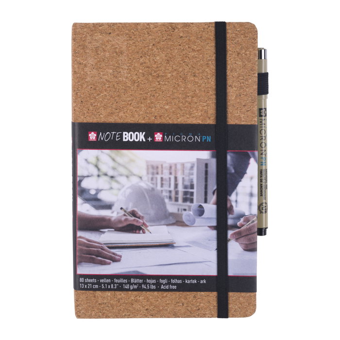 Sakura Cuaderno de bocetos corcho papel crema 13 x 21 cm con Pigma Micron PN negro Sakura Cuaderno de bocetos corcho papel crema 13 x 21 cm con Pigma Micron PN negro