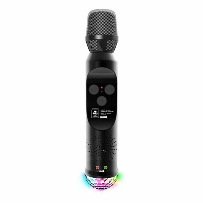 iDance Micrófono Inalámbrico con Luz y Karaoke La Voz Negro