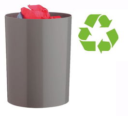 Papelera Plastico Cerrada A.2000 Gris (Set de 8)