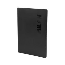 MILAN Libreta Shadow A4 Cuadriculada 5x5 Negra (Set de 3)