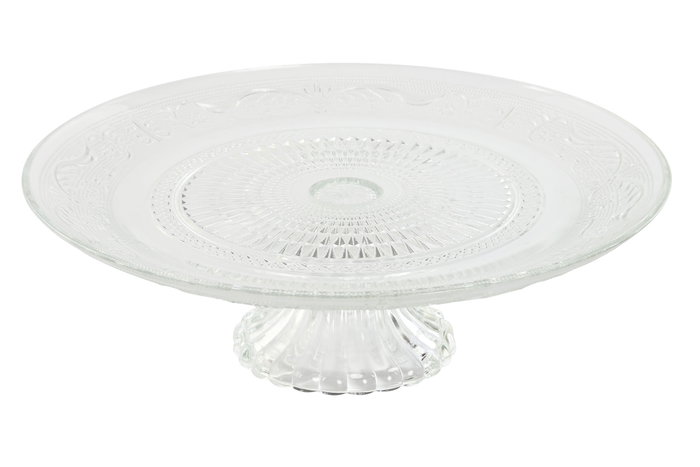 DKD Home Decor Plato de Cristal Grabado Transparente con Pie 29x29x9,2 cm DKD Home Decor Plato de Cristal Grabado Transparente con Pie 29x29x9,2 cm