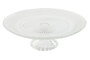 DKD Home Decor Plato de Cristal Grabado Transparente con Pie 29x29x9,2 cm