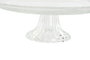 DKD Home Decor Plato de Cristal Grabado Transparente con Pie 29x29x9,2 cm
