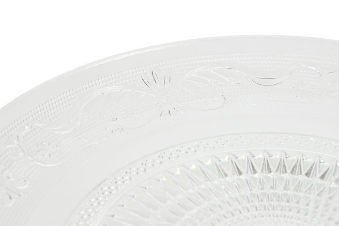DKD Home Decor Plato de Cristal Grabado Transparente con Pie 29x29x9,2 cm DKD Home Decor Plato de Cristal Grabado Transparente con Pie 29x29x9,2 cm