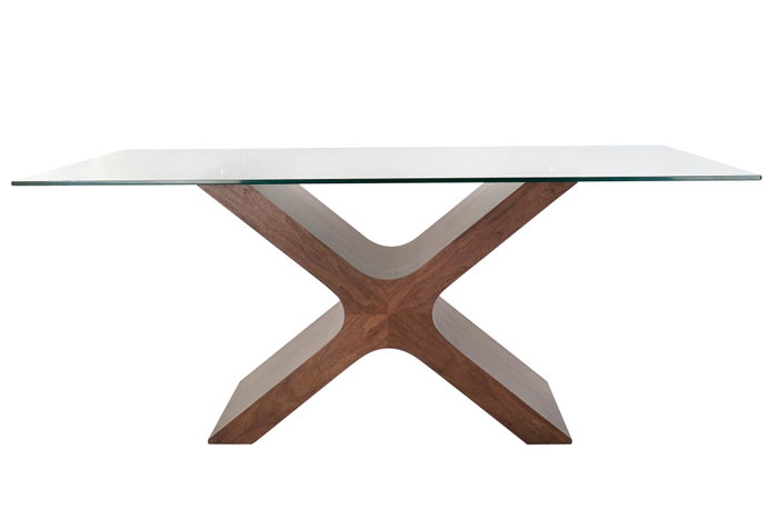 DKD Home Decor Mesa de Comedor Moderna Marrón Oscuro Transparente 180 x 100 x 76 cm DKD Home Decor Mesa de Comedor Moderna Marrón Oscuro Transparente 180 x 100 x 76 cm