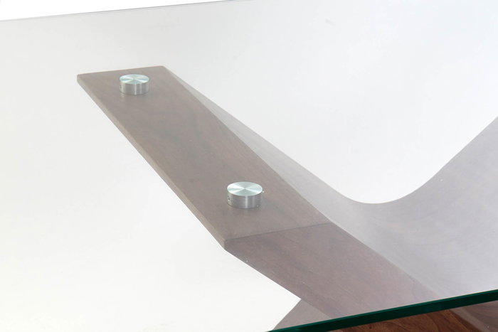 DKD Home Decor Mesa de Comedor Moderna Marrón Oscuro Transparente 180 x 100 x 76 cm DKD Home Decor Mesa de Comedor Moderna Marrón Oscuro Transparente 180 x 100 x 76 cm