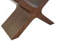 DKD Home Decor Mesa de Comedor Moderna Marrón Oscuro Transparente 180 x 100 x 76 cm
