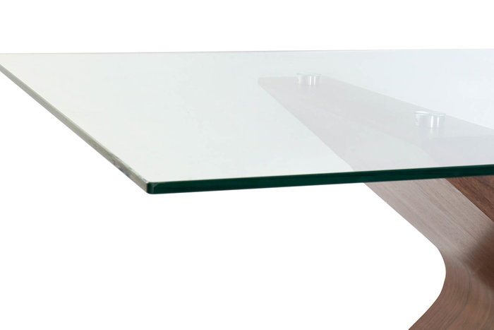 DKD Home Decor Mesa de Comedor Moderna Marrón Oscuro Transparente 180 x 100 x 76 cm DKD Home Decor Mesa de Comedor Moderna Marrón Oscuro Transparente 180 x 100 x 76 cm