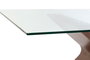 DKD Home Decor Mesa de Comedor Moderna Marrón Oscuro Transparente 180 x 100 x 76 cm
