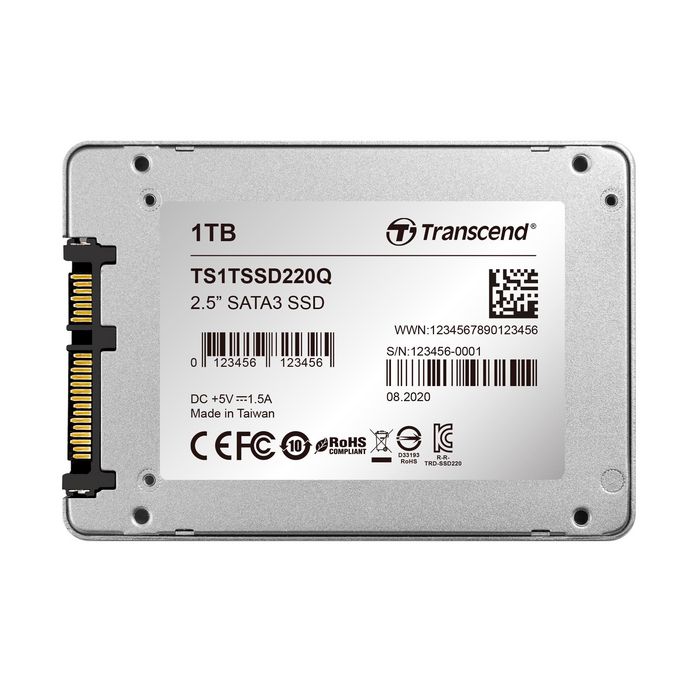 Transcend SSD220Q 1 TB 2.5 pulg. SSD SATA3 QLC