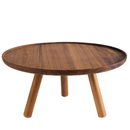 APS Soporte Buffet, Madera de Acacia, 15 cm de Alto, Diámetro 30.5 cm, Pie Expositor