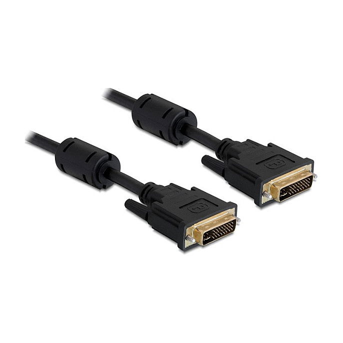 Delock Cable DVI 24+5 Hembra a DVI 24+5 Macho 5 m Negro, Conectores DVI-I Chapados en Oro, Cable DVI para Monitor PC Delock Cable DVI 24+5 Hembra a DVI 24+5 Macho 5 m Negro, Conectores DVI-I Chapados en Oro, Cable DVI para Monitor PC