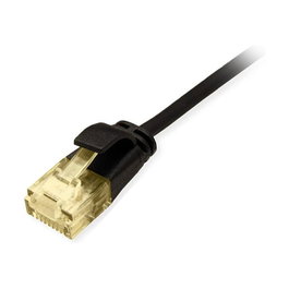 EQUIP Patchkabel Cat6A U/UTP LSZH SlimFlex 3m Negro RJ45, 626906, Compatible con 10GBase-T, PoE+, 10GbE, Plug and Play