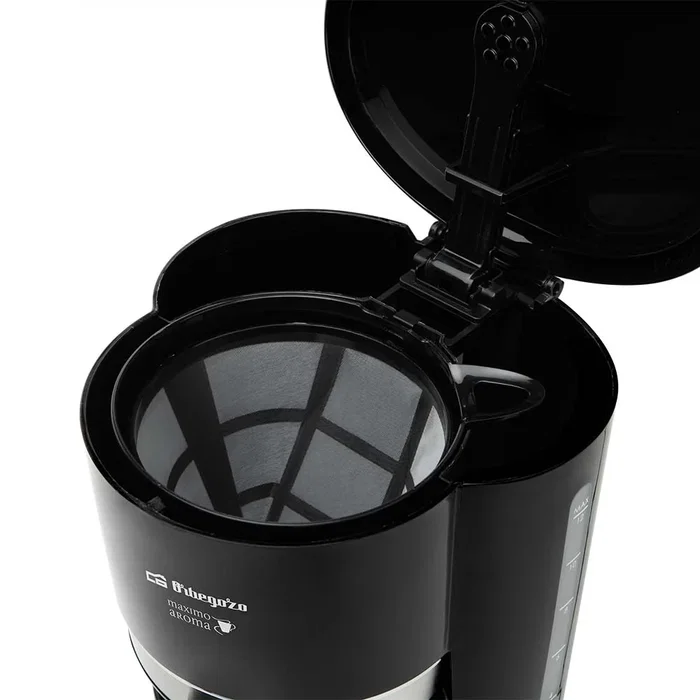 Orbegozo CG 4027 N Cafetera de goteo eléctrica manual, de filtro, 1.5 L (15 tazas), color negro, con función anti goteo y apagado automático