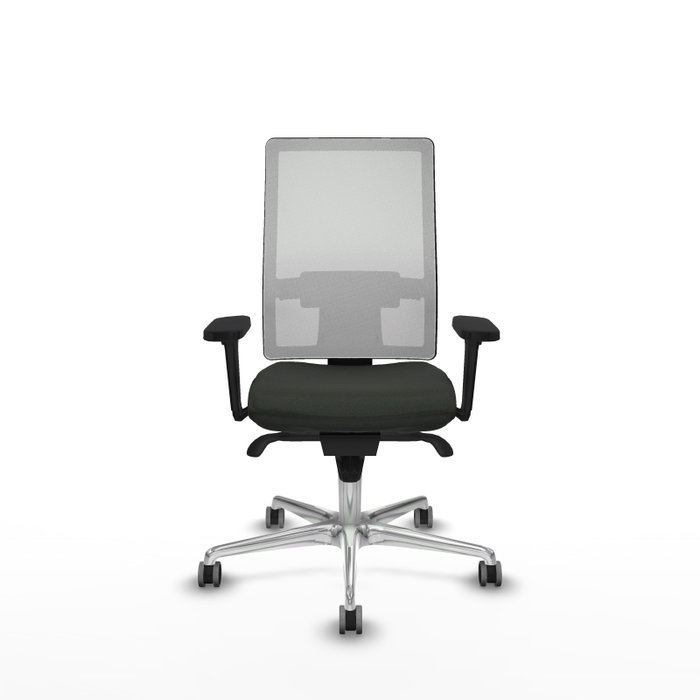 PIQUERAS Y CRESPO Silla de oficina Horna con mecanismo Sincro, Negro/Blanco