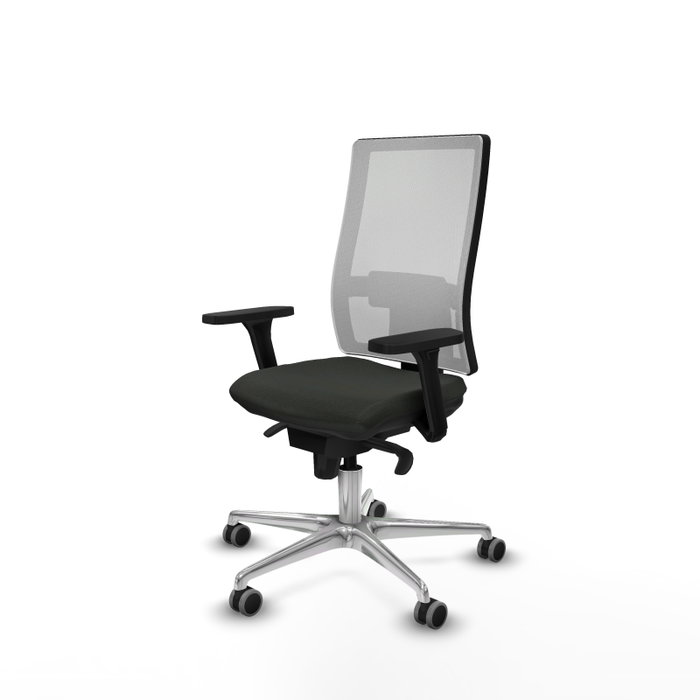 PIQUERAS Y CRESPO Silla de oficina Horna con mecanismo Sincro, Negro/Blanco