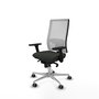 PIQUERAS Y CRESPO Silla de oficina Horna con mecanismo Sincro, Negro/Blanco