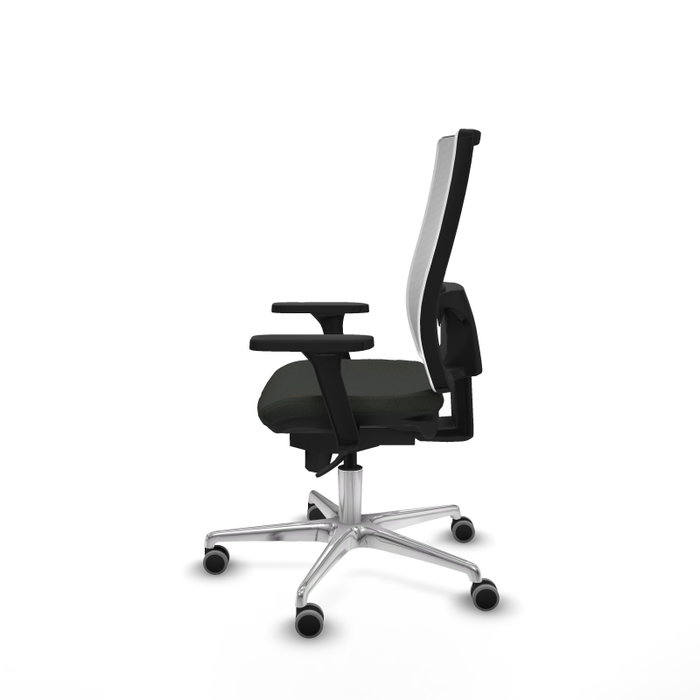 PIQUERAS Y CRESPO Silla de oficina Horna con mecanismo Sincro, Negro/Blanco