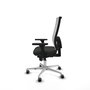 PIQUERAS Y CRESPO Silla de oficina Horna con mecanismo Sincro, Negro/Blanco