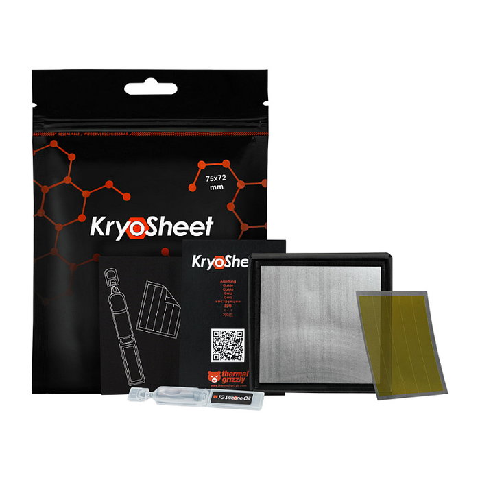 Thermal Grizzly KryoSheet 75x72 mm (anthrazit) de hoja térmica