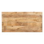 Mesa Comedor Natural-Negro Madera-Hierro 180 X 90 X 79 cm