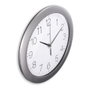 Hama Teneriffa Reloj de pared analógico de 30 cm, Plata y Blanco