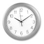 Hama Teneriffa Reloj de pared analógico de 30 cm, Plata y Blanco