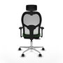 PIQUERAS Y CRESPO Silla de oficina Jorquera con Mecanismo Sincro/Traslack, Verde y Blanco