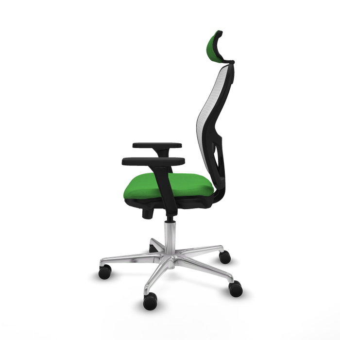 PIQUERAS Y CRESPO Silla de oficina Jorquera con Mecanismo Sincro/Traslack, Verde y Blanco