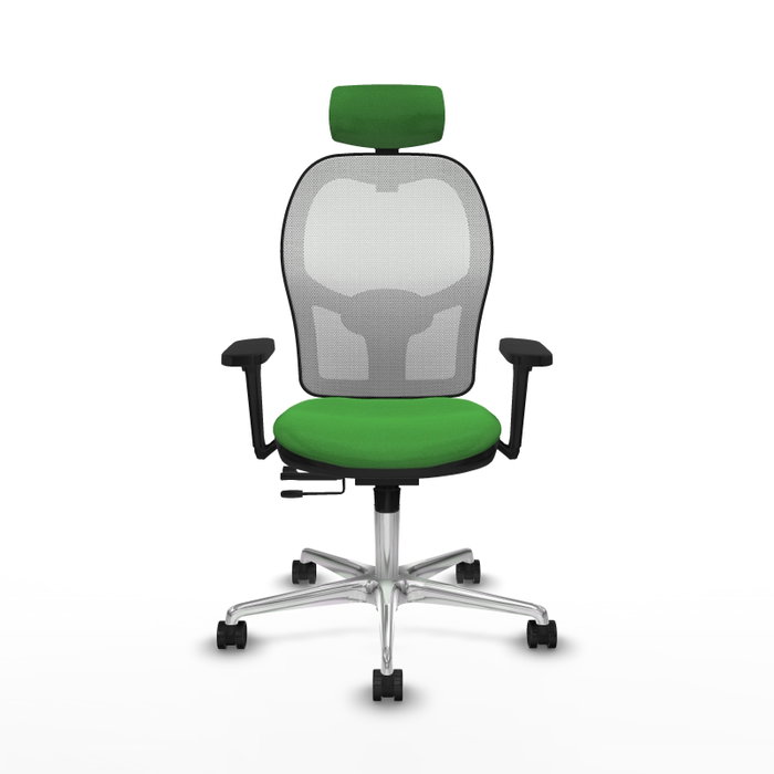 PIQUERAS Y CRESPO Silla de oficina Jorquera con Mecanismo Sincro/Traslack, Verde y Blanco