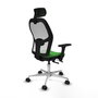 PIQUERAS Y CRESPO Silla de oficina Jorquera con Mecanismo Sincro/Traslack, Verde y Blanco
