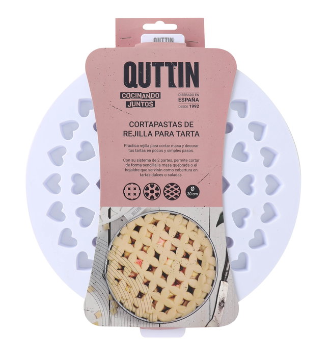 Quttin Cortador de Masa para Pastel Celosía Redondo 30.2 cm x 34 cm x 2 cm (6 Unidades)