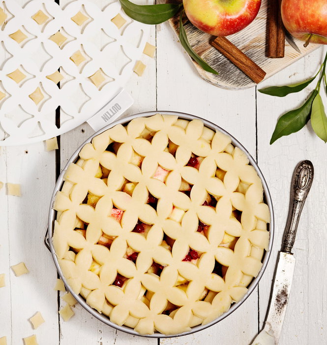 Quttin Cortador de Masa para Pastel Celosía Redondo 30.2 cm x 34 cm x 2 cm (6 Unidades)