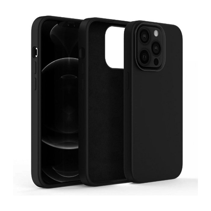 4smarts Funda Liquid Silicone Cupertino para iPhone 14, Negro