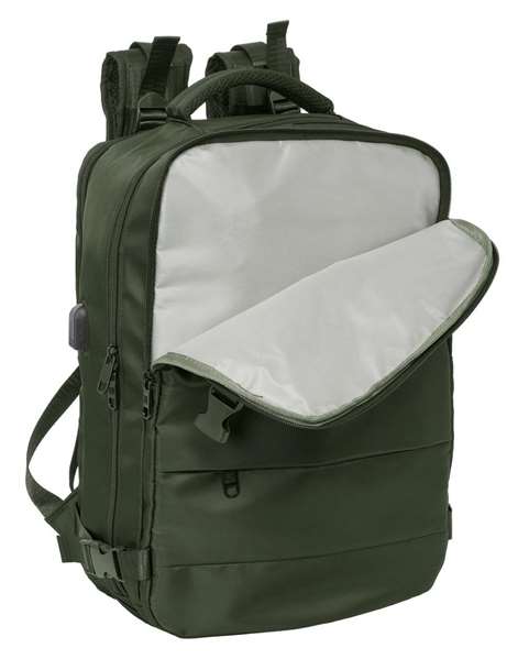Safta Mochila Viaje Cabina Portatil 15,6'' Verde 29x44x19 cm