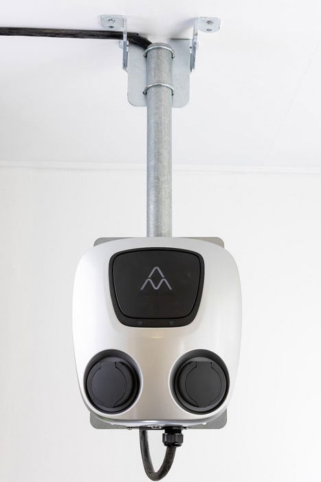 Next Green Soporte Techo y Suelo para Tubo Acero 60mm HD para Instalación de Caja de Carga