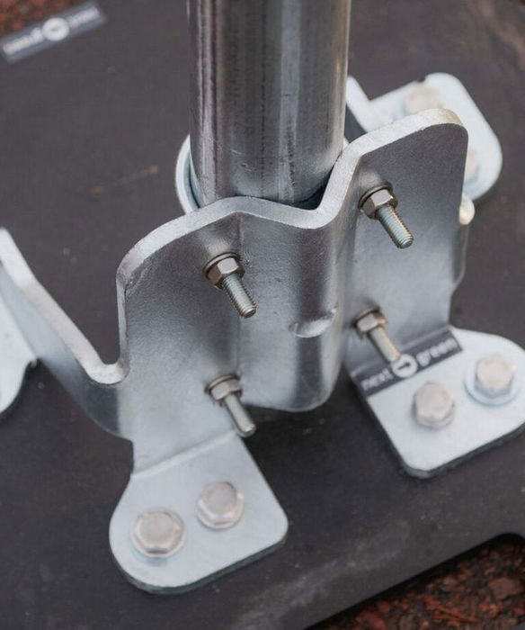 Next Green Soporte Techo y Suelo para Tubo Acero 60mm HD para Instalación de Caja de Carga