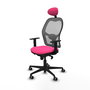 PIQUERAS Y CRESPO Silla de oficina Jorquera Rosa y Gris