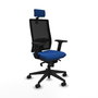 PIQUERAS Y CRESPO Silla de oficina Horna con mecanismo Sincro, Azul y Negro