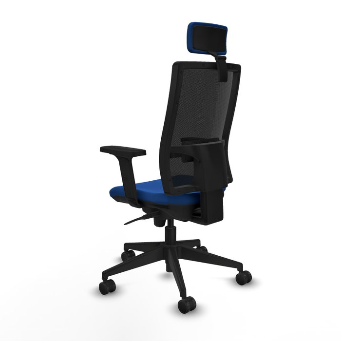 PIQUERAS Y CRESPO Silla de oficina Horna con mecanismo Sincro, Azul y Negro