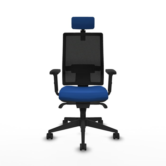PIQUERAS Y CRESPO Silla de oficina Horna con mecanismo Sincro, Azul y Negro