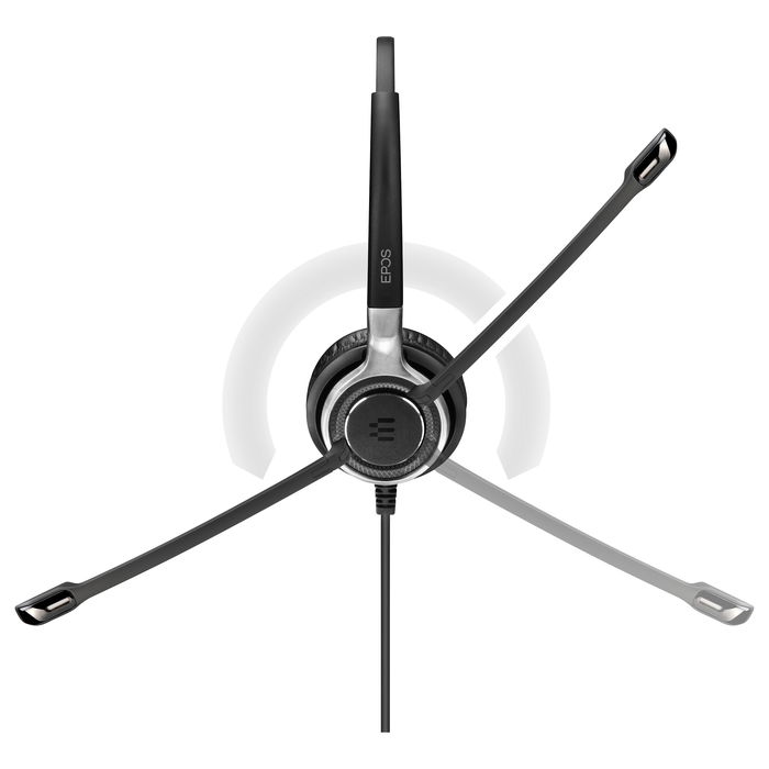 EPOS Auriculares Impact SC 660 Alámbricos Diadema Supraaural - 50-18000 Hz, Cancelación de Ruido, Micrófono Boom, Negro/Plata