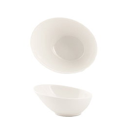 Summa Bol Inclinado 13 cm, NOUBON - Porcelana Marfil, 13 cm de diámetro, capacidad 25 cl (Set de 12)