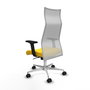 PIQUERAS Y CRESPO Silla de oficina Albacete malla sincro blanca y amarillo